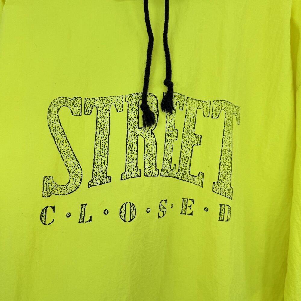 Vintage 90s Street-Closed Pullover Size S/M Jacket Oversized Neon Green - Picture 12 of 16